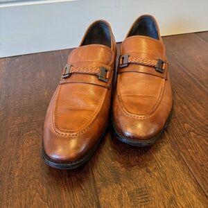 Cole Haan Men's Wagner Grand Brown Leather Dress Bit Loafers Sz US 8.5M.‎ C29040